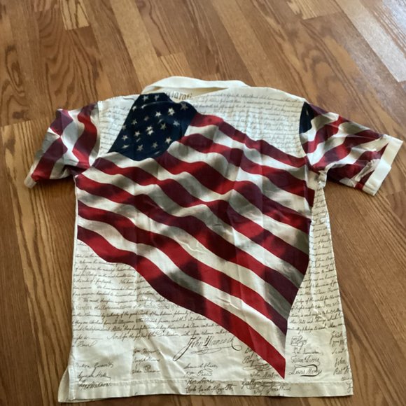 American Summer Clothing Co. Patriotic Short Sleeve Polo Shirt  Size M - Picture 3 of 4